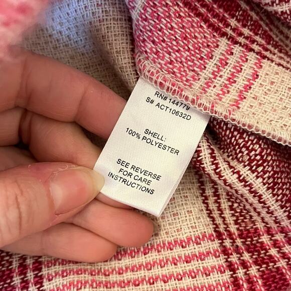 NWOT Vici Pink Plaid Shacket Medium Oversized Boxy - Picture 8 of 14